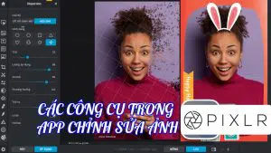 các công cụ trong app chỉnh ảnh pixlr web