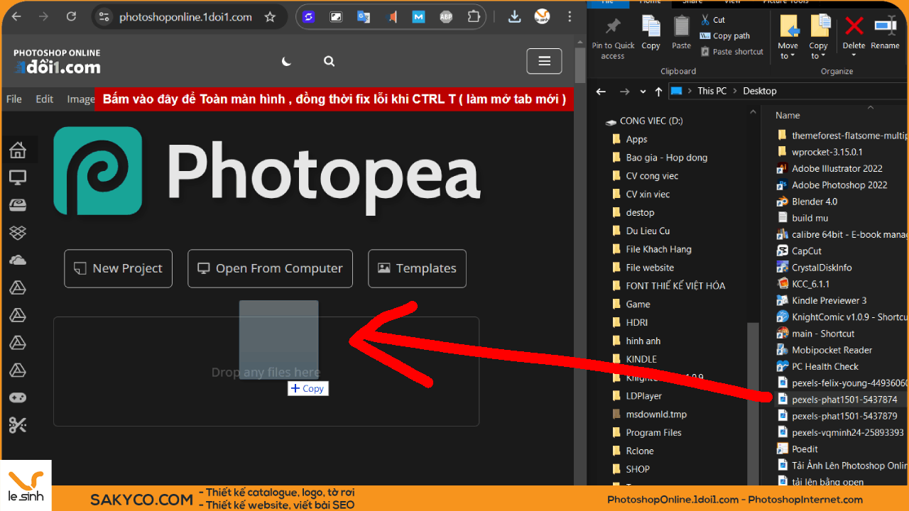 keo vao de mo Đổi đuôi Ảnh Bằng Photoshop Online #23
