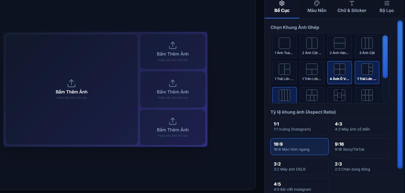chọn bố cục ảnh