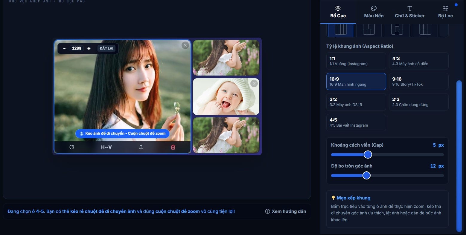 tùy chỉnh ảnh online